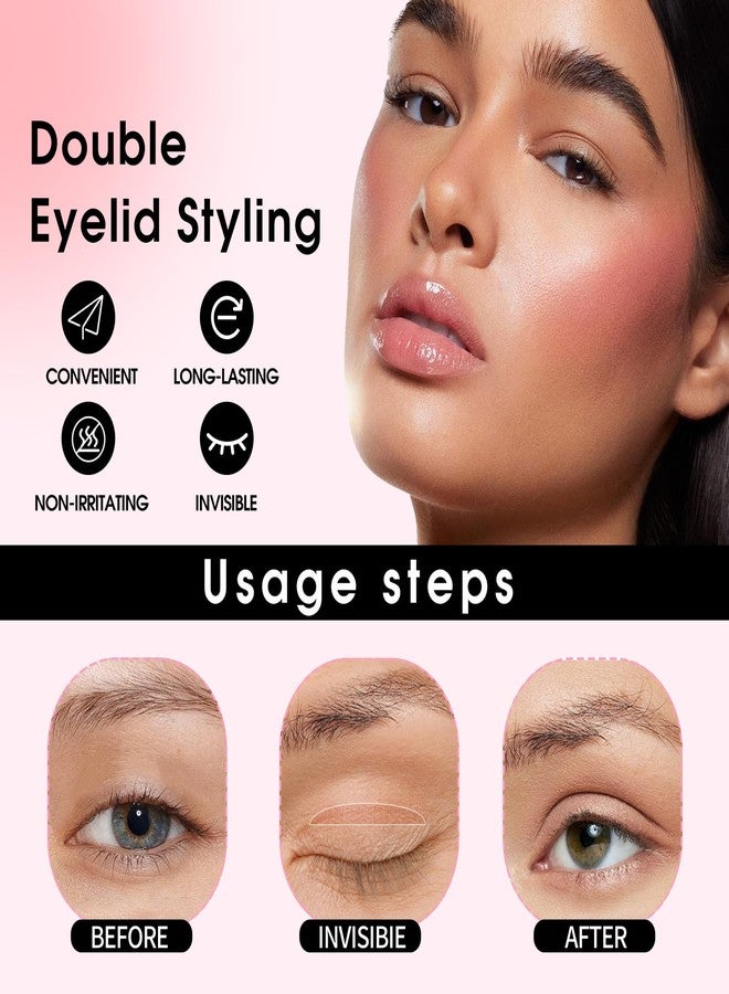 WENDY LASHES 1248-Pcs Invisible Double Eyelid Tapes: Lifter Strips, Waterproof, Long-Lasting, For Hooded, Heavy, Uneven, Droopy Eeyelids, Wendy Lashes - Image 2